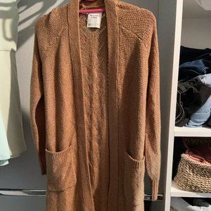 Abercrombie long cardigan brown XS